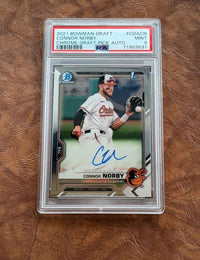 Mlb Connor Norby 1St Bowman Auto Psa 9