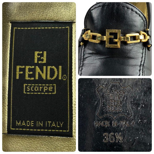 Fendi Loafers Kleid Schuhe Ff