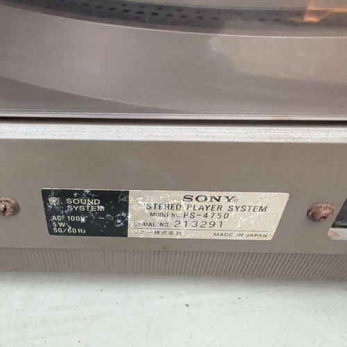 Sony Record Players (Turntables) Ps-4750