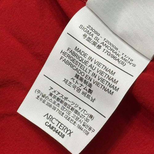 Arc'Teryx Mountain Parka 19'S Sigma Sl Anorak 23099-120008 S