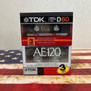 Tdk Cassette Tapes D60 3 Ae120