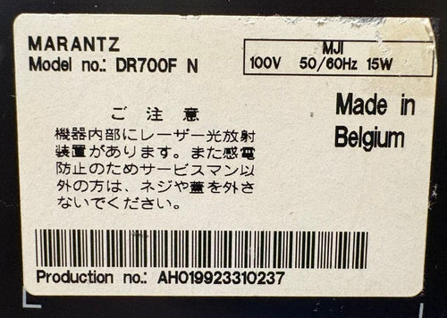 Marantz Cd, Md Cassette Decks Dr700