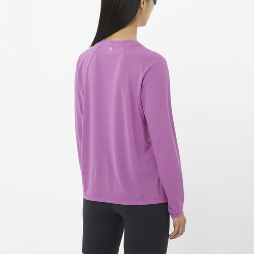 Salomon Short Sleeve (T -Shirt) Shakeout Core Longsleeve Tshirt Womens Iris