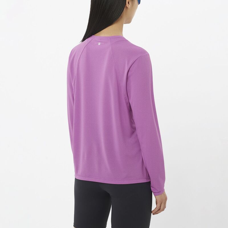 Salomon Short Sleeve (T -Shirt) Shakeout Core Longsleeve Tshirt Womens Iris