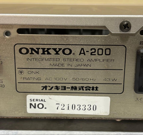 Onkyo Other A-200 Ta-440 T-200 S-200