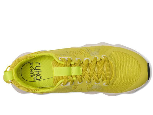 Sneakers Ryka Podflowalking Shoes Verdant Yellow Mesh Fabric