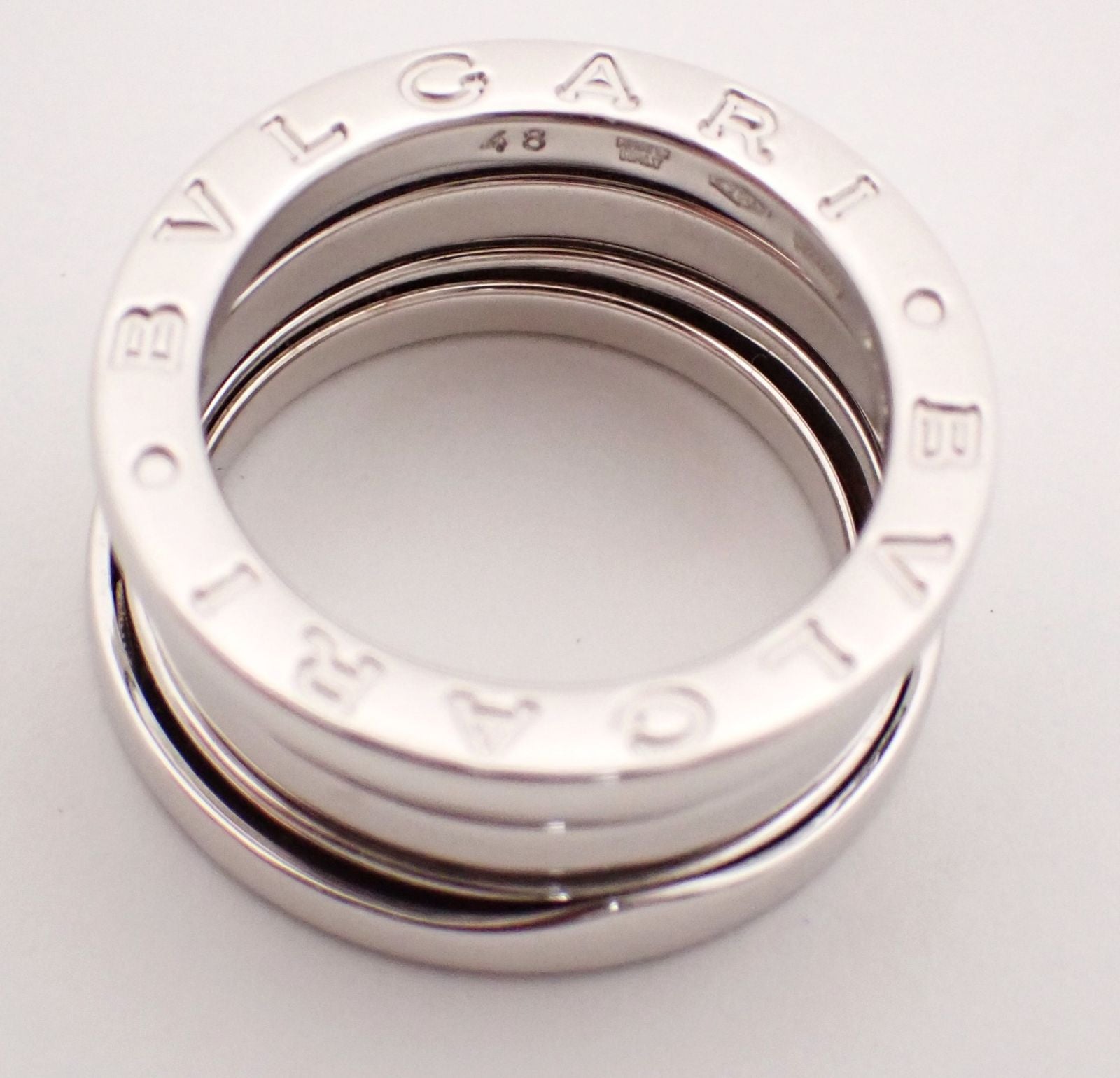 Bvlgari Ring B.Zero1 3 #48(7 K18Wg 8.3G 18