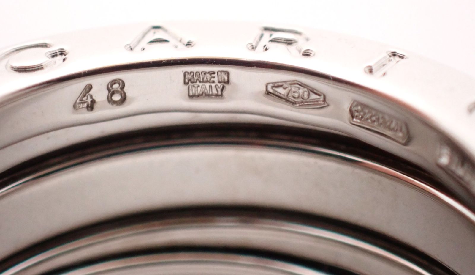 Bvlgari Ring B.Zero1 3 #48(7 K18Wg 8.3G 18