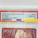 One -Piece Card Game Psa10 Op09-001 L