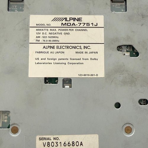 Alpine Decks, Players Changers Mda-7751J Md