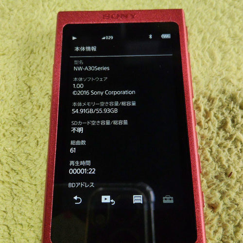 Sony Digital Audio Players Walkman Nw-A37