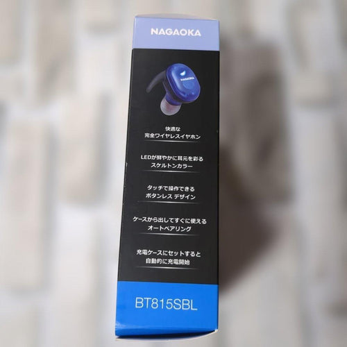 Nagaoka Wireless Earphones Bt815Sbl Translucent Blue