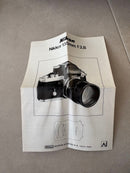 Nikon Lens (Single Focus) Nikkor F/2.8