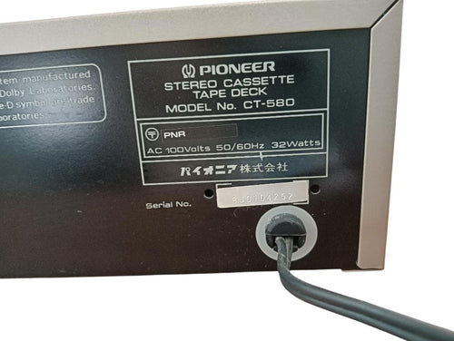 Pioneer Cd, Md Cassette Decks Ct-580
