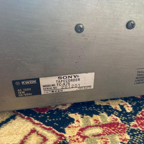 Sony Cd, Md Cassette Decks Tc-K75