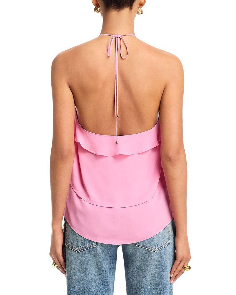 Long Sleeve Generation Love Carrie Halter Blouse Pink Sorbet