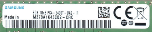 Samsung Memory Ddr4 8Gb X 1 Pc Ddr4-2400T (Pc4-19200U) M378A1K43Cb2-Crc 288Pin