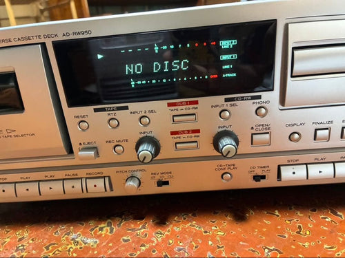 Cd, Md Cassette Decks Teac Ad-Rw950