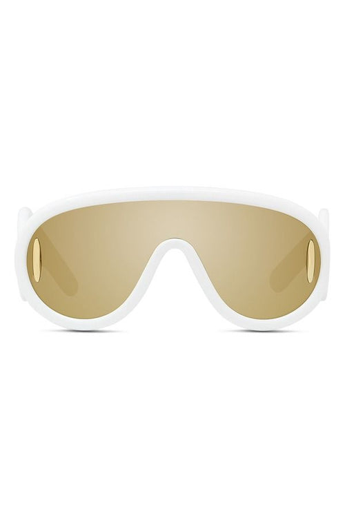 Loewe Sunglasses X Paulas Ibiza 56Mmask Ivory Brown Mirror
