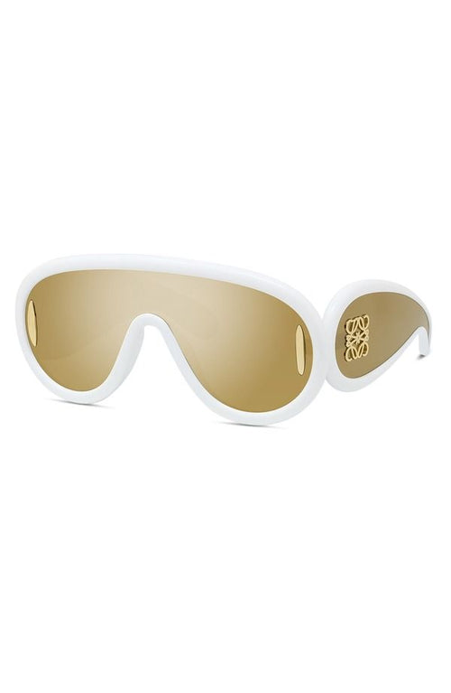 Loewe Sunglasses X Paulas Ibiza 56Mmask Ivory Brown Mirror