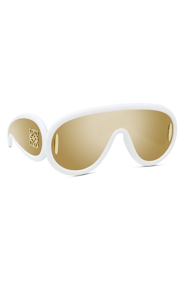 Loewe Sunglasses X Paulas Ibiza 56Mmask Ivory Brown Mirror