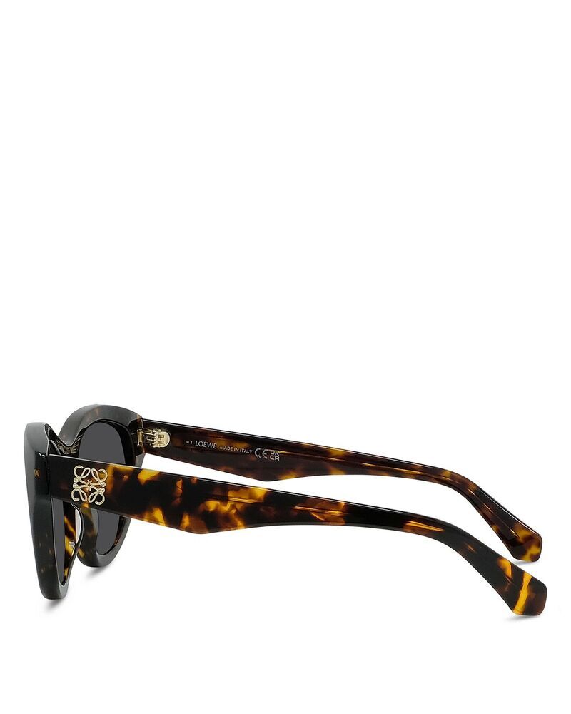 Loewe Sunglasses Cat Eye Shiny Dark Havana Solid Smoke