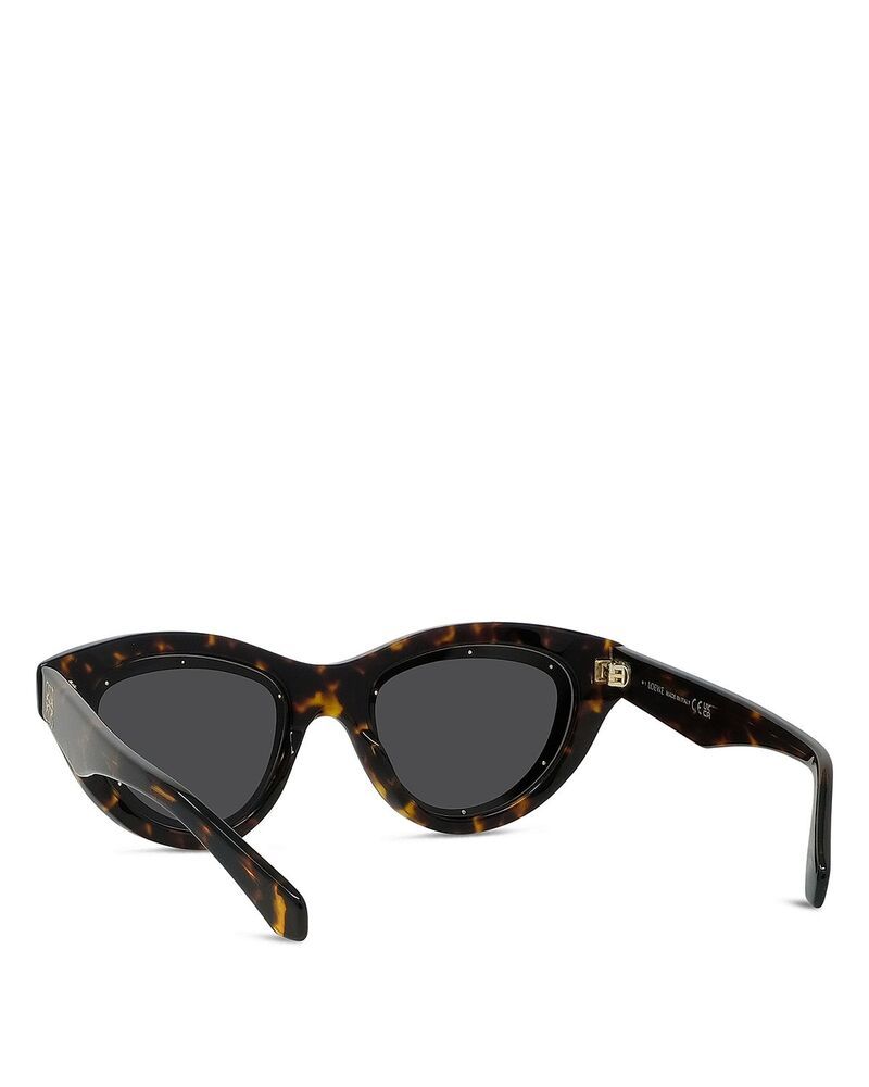 Loewe Sunglasses Cat Eye Shiny Dark Havana Solid Smoke