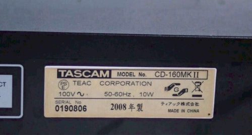 Tascam Cd Sacd Player Cd-160Mk