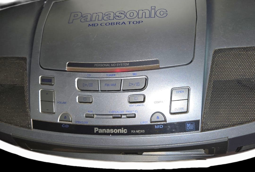 Panasonic Cd Md Cassette Deck Cobra Top Rx-Mdx3