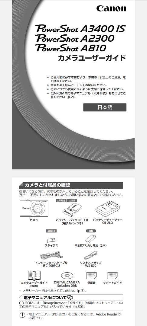 Other Canon Powershot A3400 Is