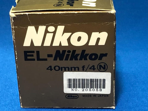 Nikon Lens (Single Focus) El-Nikkor F4
