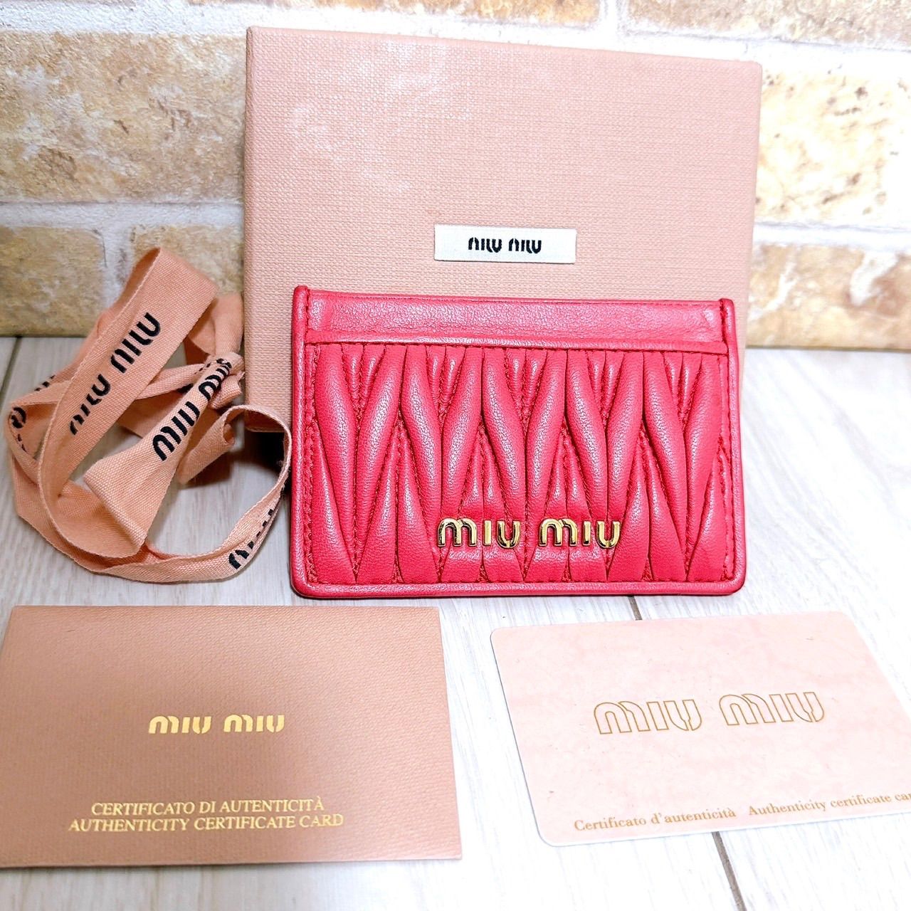 Miu Card Case )Miumiu(