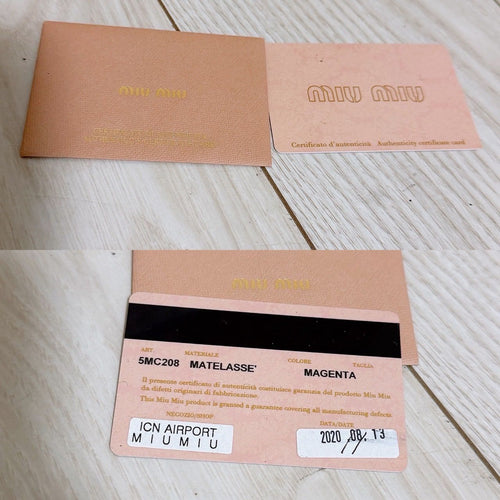 Miu Card Case )Miumiu(