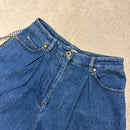 Miu Shorts Gingham Ribbon Denim 38