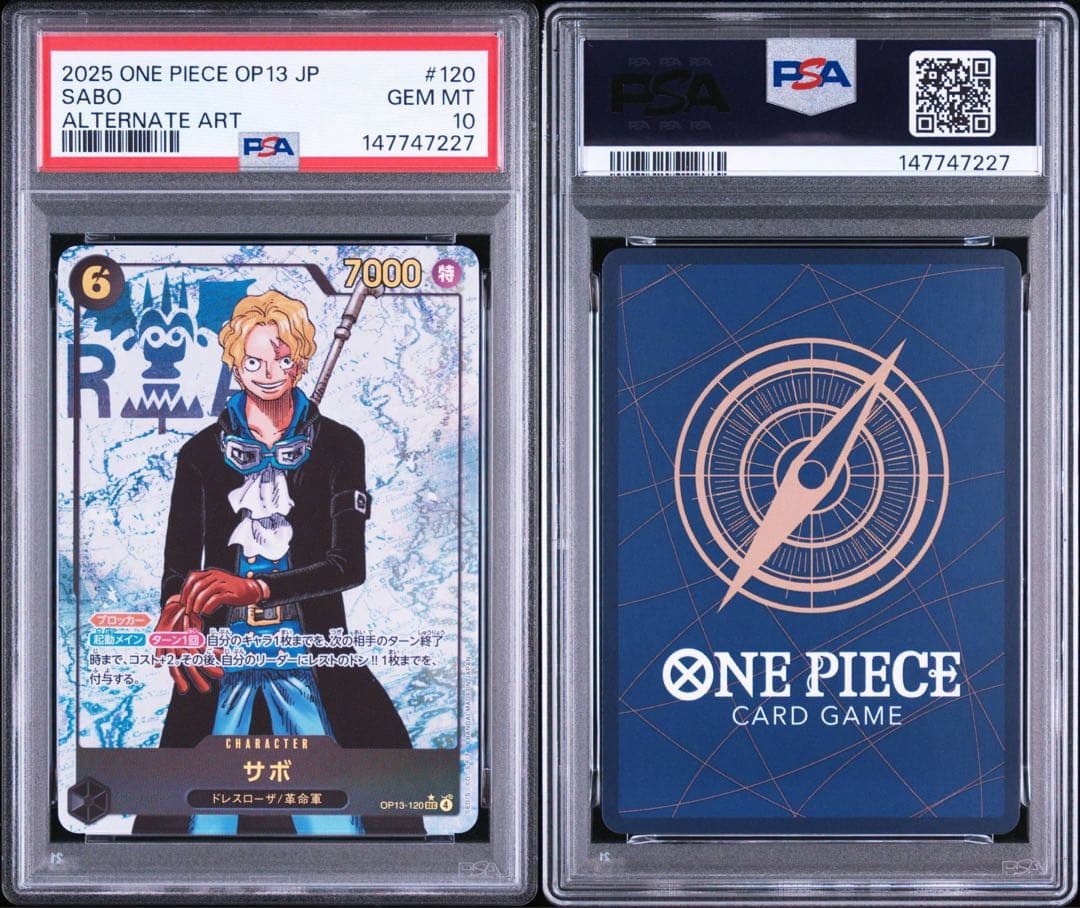 One Piece Card Game Psa10 Sec Op13-120