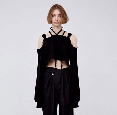 Viavanda Sweatshirts 2Way Halter Neck