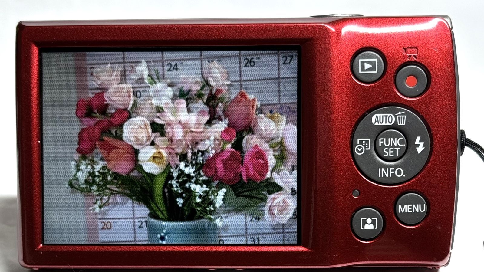 Canon Compact Digital Camera Ixy200 Pc2333 Hd 20Mp 8X Red /Sd (Ref# 6337)