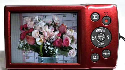 Canon Compact Digital Camera Ixy200 Pc2333 Hd 20Mp 8X Red /Sd (Ref# 6337)