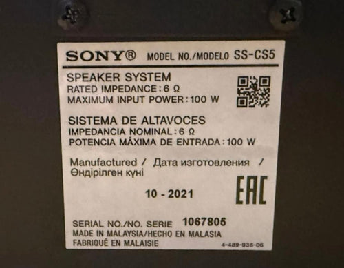 Sony Mini Component Systems Hcd-Sx7 Ss-Cs5