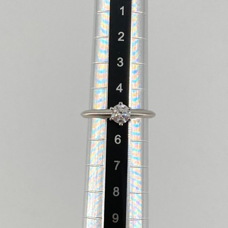 Ring 8%Off Tiffany&Co. D0.3Ct 5 Pt950 3.61G