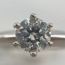 Ring 8%Off Tiffany&Co. D0.3Ct 5 Pt950 3.61G
