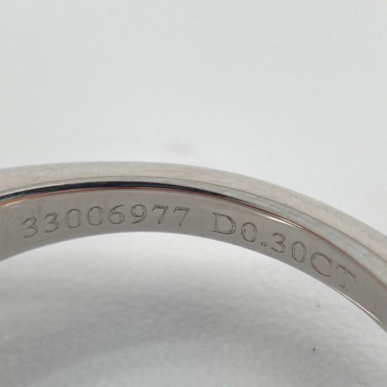 Ring 8%Off Tiffany&Co. D0.3Ct 5 Pt950 3.61G
