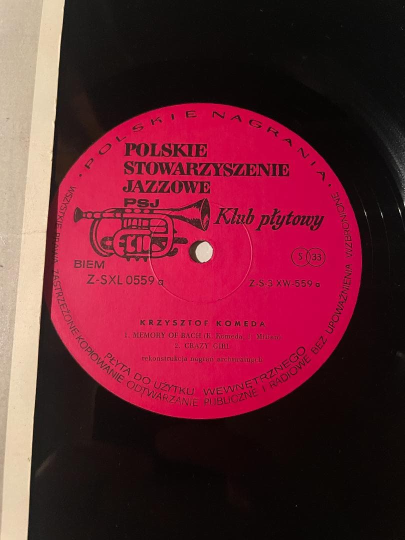 Western Music Krzysztof Komeda-Zofia-Rune Carlsson Lp