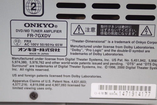 Onkyo Mini Component Systems Fr-7Gxdv Cd Md Dvd