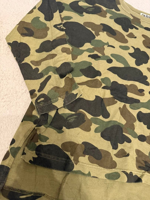 A Bathing Ape Half-Sleeve Three-Quarter-Sleeve Camo Tee