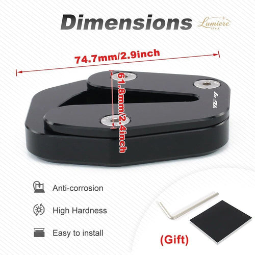 No Brand Others Motorcycle Foot Side Stand Pad Plate Kickstand Yamaha Yzfr1 R1