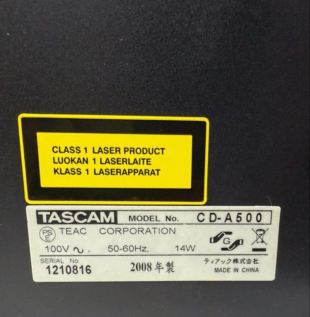 Tascam Cd, Md Cassette Decks Cd-A500