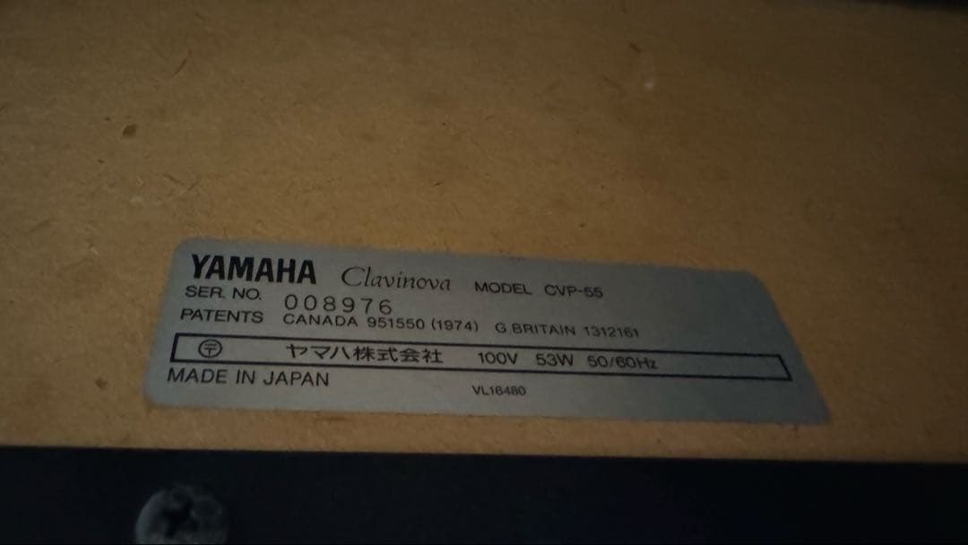 Yamaha Keyboard Electronic Piano Cvp-55 Clavinova 88