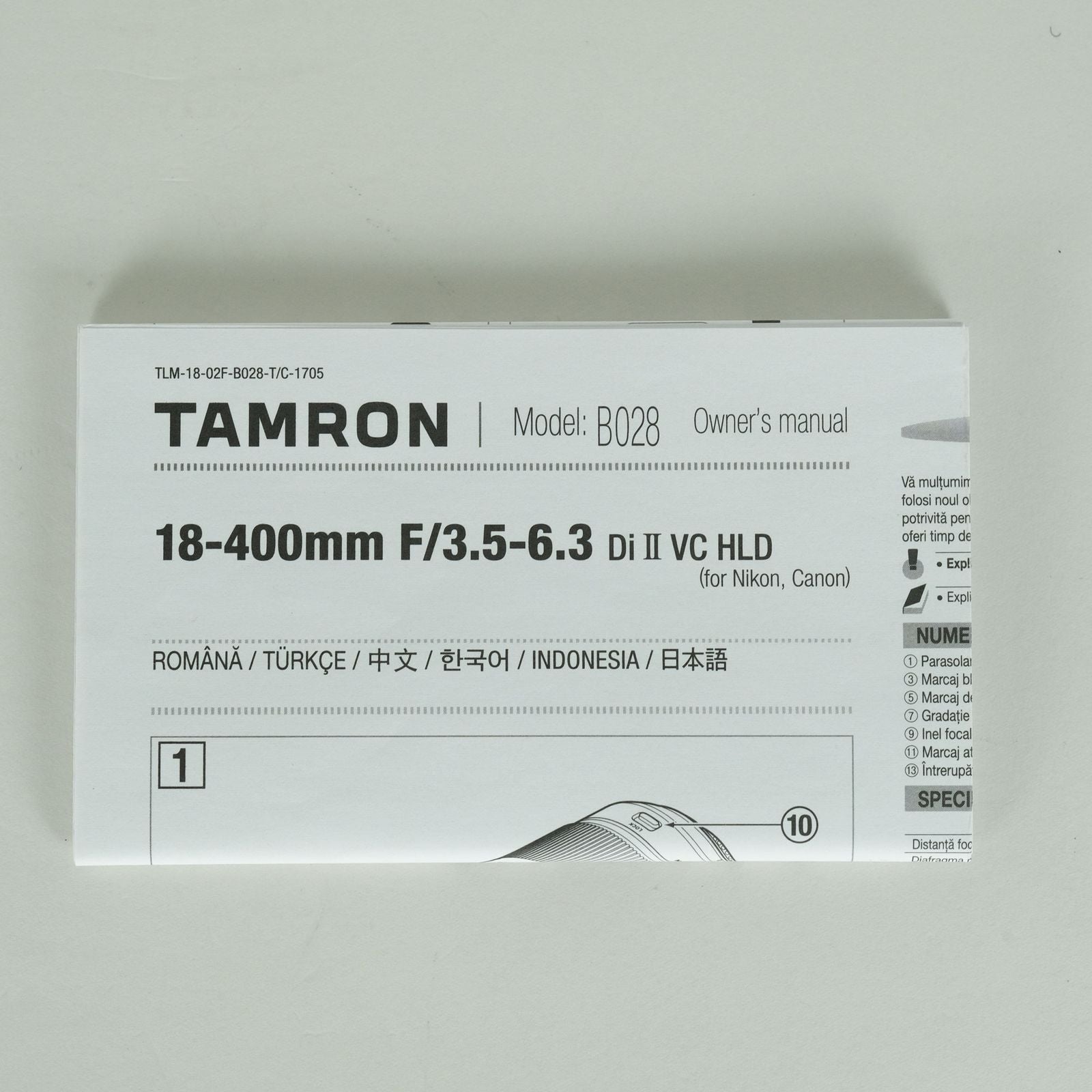 Tamron Lens (Zoom) 18-400Mm F/3.5-6.3 Di Ii Vc Hld (Model B028) Nikon F