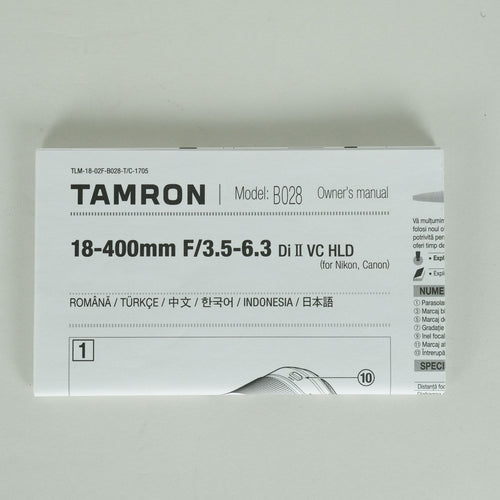 Tamron Lens (Zoom) 18-400Mm F/3.5-6.3 Di Ii Vc Hld (Model B028) Nikon F